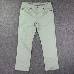 Stio Rivet Canvas Pants Men 34S Green Jeans 34x29 Outdoor Casual Workwear
